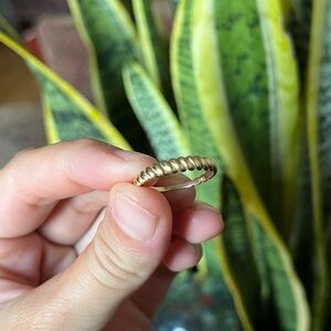 Solid Gold Twisted Rope Braided Ring 14kt